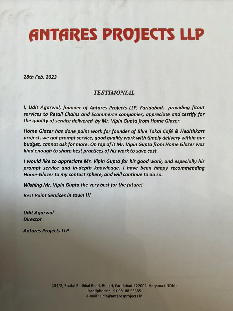 Customer testimonial 10