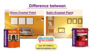 Difference Between Gloss Enamel Paint and Satin Enamel Paint
