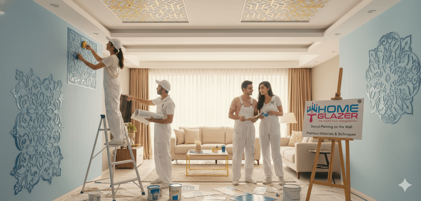 Stencil Painting Services - Professional Wall Art and Design